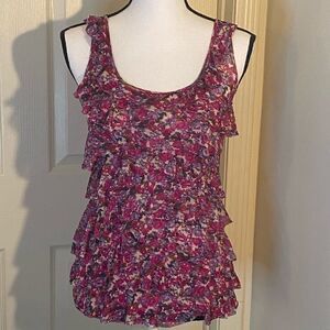 Express, small, floral stretchy tank
